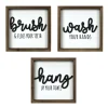Sonoma Goods For Life® Brush Wash Hang Bathroom Wall Decor 3-piece Set