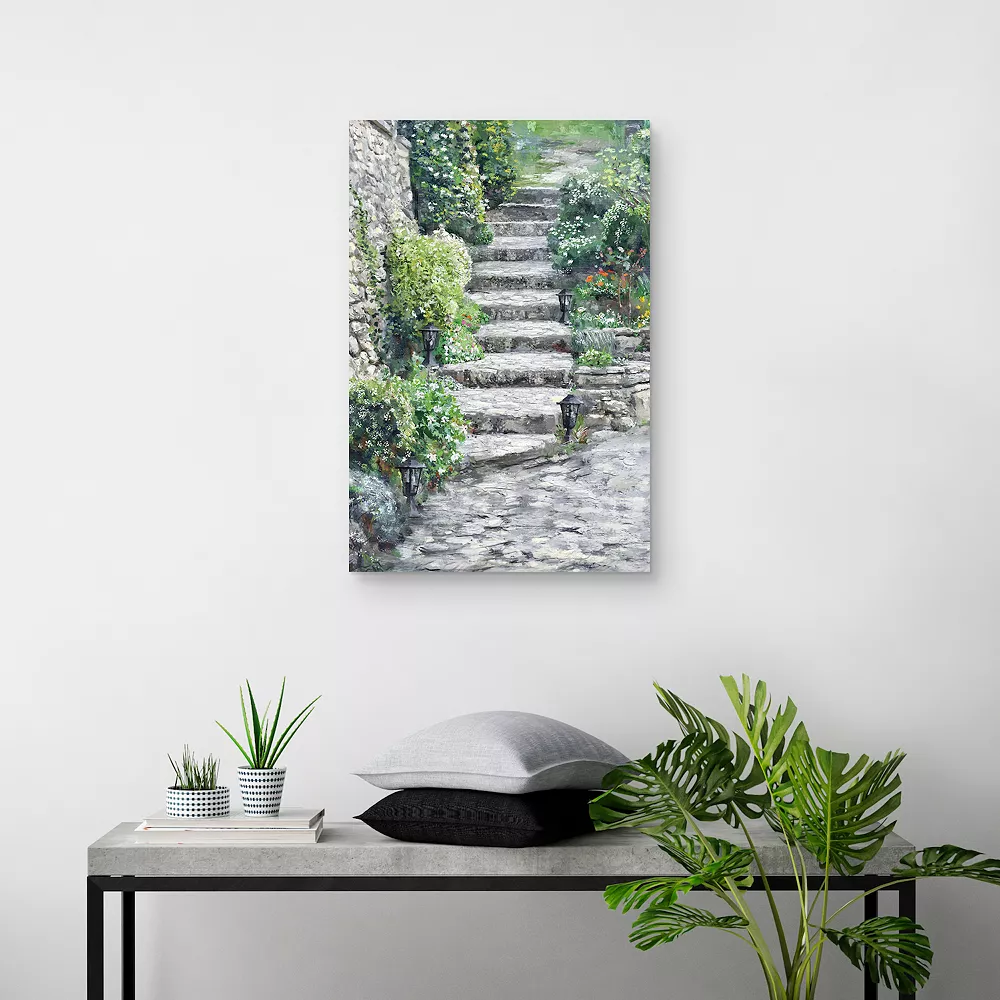 Master Piece Garden Steps Canvas Wall Art By Studio Arts 2 Master Piece Garden Steps Canvas Wall Art By Studio Arts - Image 2