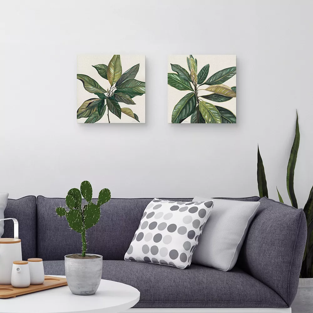 Sonoma Goods For Life® Magnolia Leaves I & II Canvas Wall Art 2-piece Set 2 Sonoma Goods For Life® Magnolia Leaves I & II Canvas Wall Art 2-piece Set - Image 2