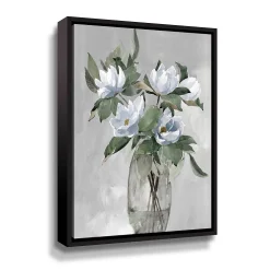 ArtWall Floral Gray Framed Wall Art