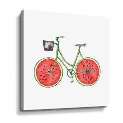 ArtWall Watermelon Bike Canvas Wall Art