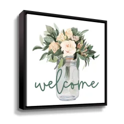 ArtWall Welcome Flowers Framed Wall Art