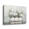 ArtWall White Flower Jars Canvas Wall Art