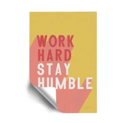 ArtWall Work Hard Stay Humble Removable Wall Art