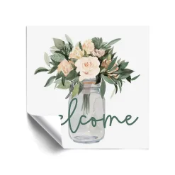 ArtWall Welcome Flowers Removable Wall Art