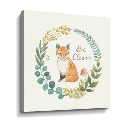 ArtWall Be Clever Fox Canvas Wall Art