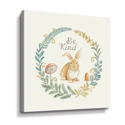 ArtWall Be Kind Rabbit Canvas Wall Art