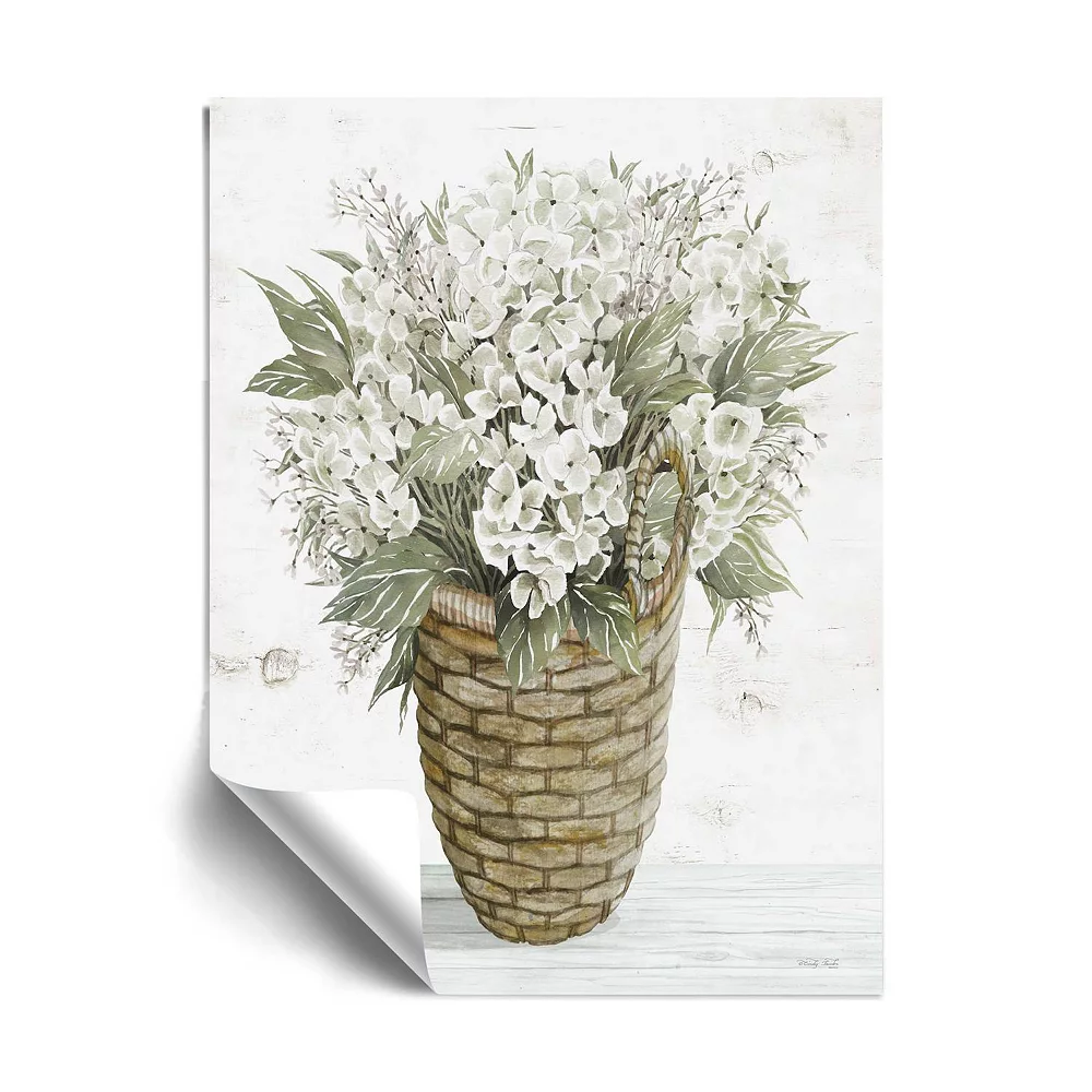 ArtWall Hydrangea Basket Removable Wall Art 1 ArtWall Hydrangea Basket Removable Wall Art