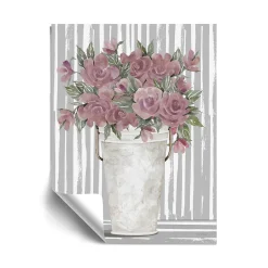 ArtWall Pink Posies I Removable Wall Art
