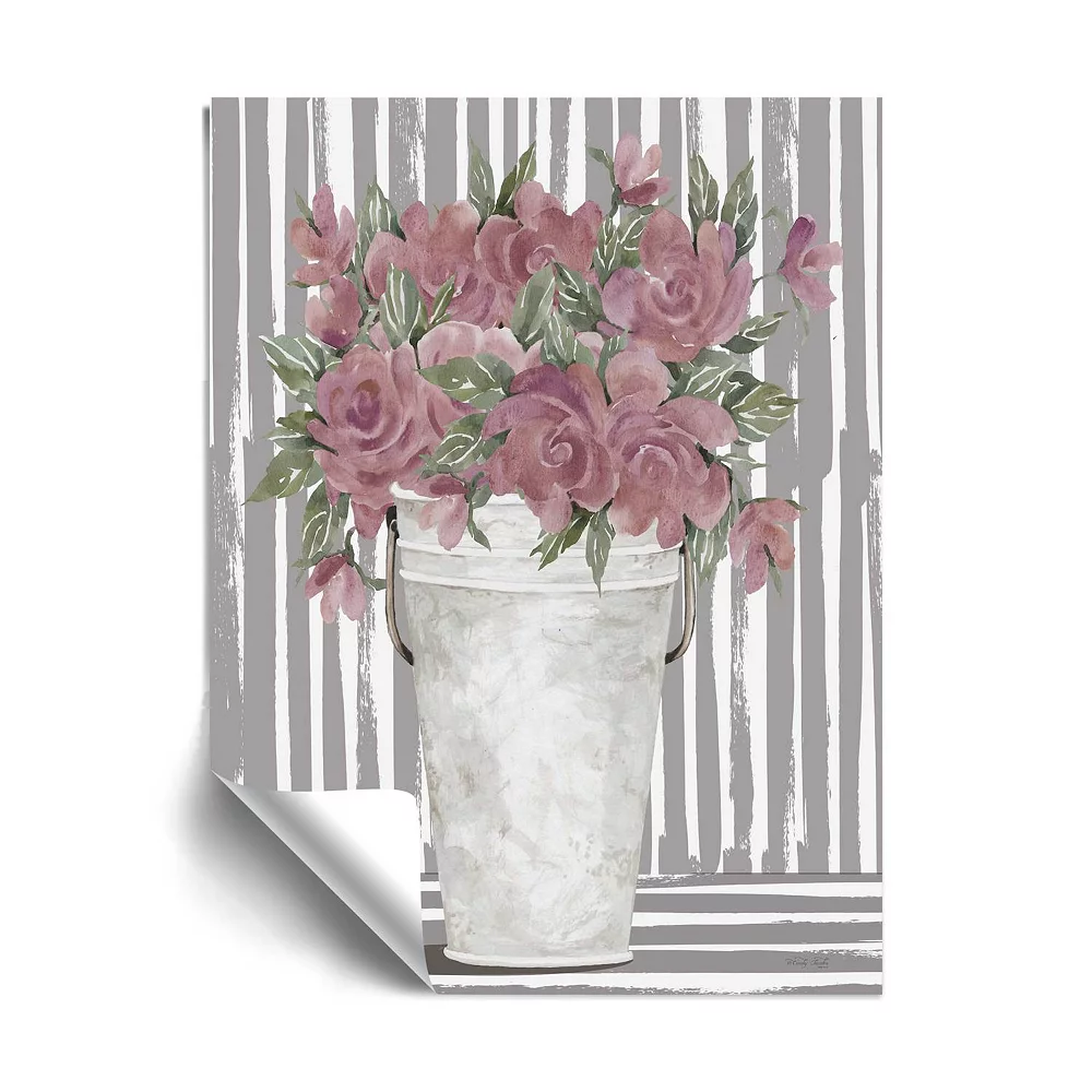 ArtWall Pink Posies II Removable Wall Art 1 ArtWall Pink Posies II Removable Wall Art