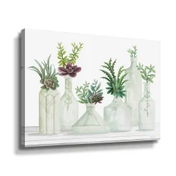 Kohl's Sales 33 ArtWall Succulent Bottles Canvas Wall Art