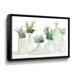 ArtWall Succulent Bottles Framed Wall Art