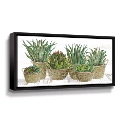 ArtWall Succulent Baskets Framed Wall Art