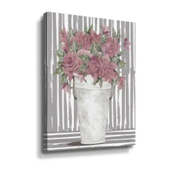 ArtWall Pink Posies II Canvas Wall Art