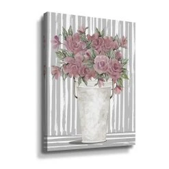 ArtWall Pink Posies I Canvas Wall Art