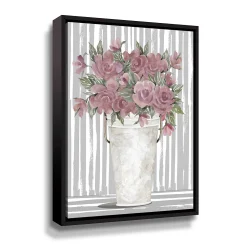 ArtWall Pink Posies I Framed Wall Art