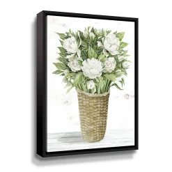 ArtWall Peony Basket Framed Wall Art