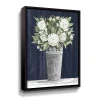 ArtWall Punched White Floral Framed Wall Art
