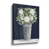 ArtWall Punched White Floral Canvas Wall Art