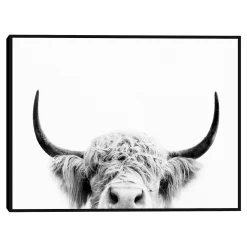 Master Piece Peeking Cow Framed Wall Art