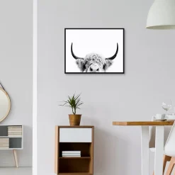 Master Piece Peeking Cow Framed Wall Art -Kohl's Sales 5777034 ALT2