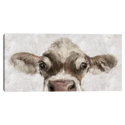 Master Piece Cow Peek Canvas Wall Art