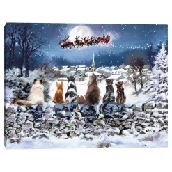 Master Piece Christmas Cats Canvas Wall Art