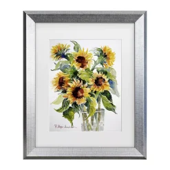 Trademark Fine Art Sunflowers Framed Wall Art