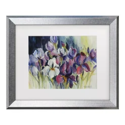 Trademark Fine Art White Iris Framed Wall Art