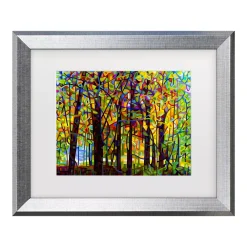 Trademark Fine Art Standing Room Only Trees Framed Wall Art
