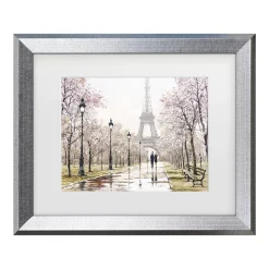 Trademark Fine Art The Macneil Studio Eiffel Tower Pastel Matted Framed Art