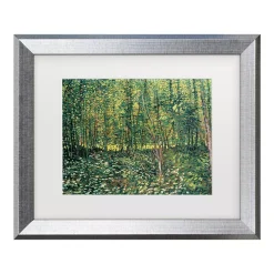Trademark Fine Art Vincent Van Gogh Trees And Undergrowth, 1887 Matted Framed Art