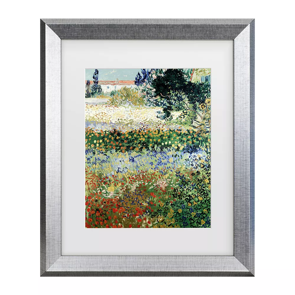 Trademark Fine Art Vincent Van Gogh Garden In Bloom Matted Framed Art 1 Trademark Fine Art Vincent Van Gogh Garden In Bloom Matted Framed Art