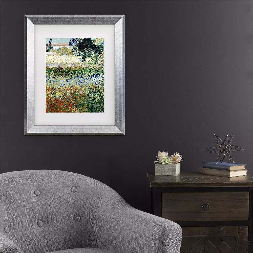Trademark Fine Art Vincent Van Gogh Garden In Bloom Matted Framed Art 2 Trademark Fine Art Vincent Van Gogh Garden In Bloom Matted Framed Art - Image 2