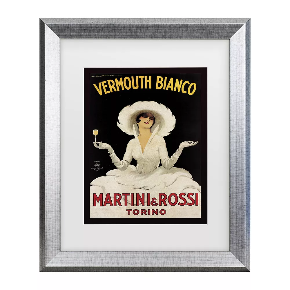 Trademark Fine Art Vermouth Bianco Martini Rossi Matted Framed Art 1 Trademark Fine Art Vermouth Bianco Martini Rossi Matted Framed Art