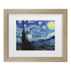 Trademark Fine Art Vincent Van Gogh Starry Night Matted Framed Art