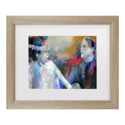 Trademark Fine Art Richard Wallich Frankenstein And His Wife Matted Framed Art