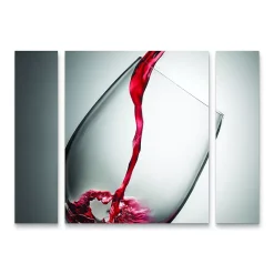 Trademark Fine Art Wine Glass Canvas Wall Art 3-piece Set