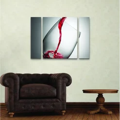 Alternative view of Trademark Fine Art Wine Glass Canvas Wall Art 3-piece Set