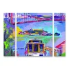 Trademark Fine Art Richard Wallich San Francisco 2 Canvas Wall Art 3-piece Set