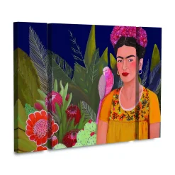 Trademark Fine Art Sylvie Demers Frida A Casa Azul Revisitated Canvas Wall Art 3-piece Set -Kohl's Sales 5879750 ALT2