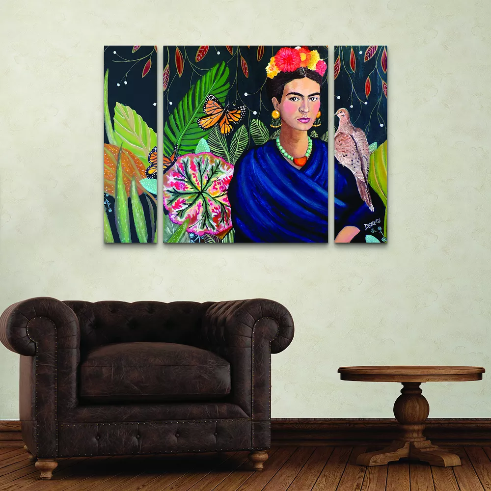 Trademark Fine Art Sylvie Demers Frida Canvas Wall Art 3-piece Set 2 Trademark Fine Art Sylvie Demers Frida Canvas Wall Art 3-piece Set - Image 2