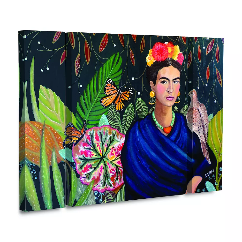 Trademark Fine Art Sylvie Demers Frida Canvas Wall Art 3-piece Set 3 Trademark Fine Art Sylvie Demers Frida Canvas Wall Art 3-piece Set - Image 3