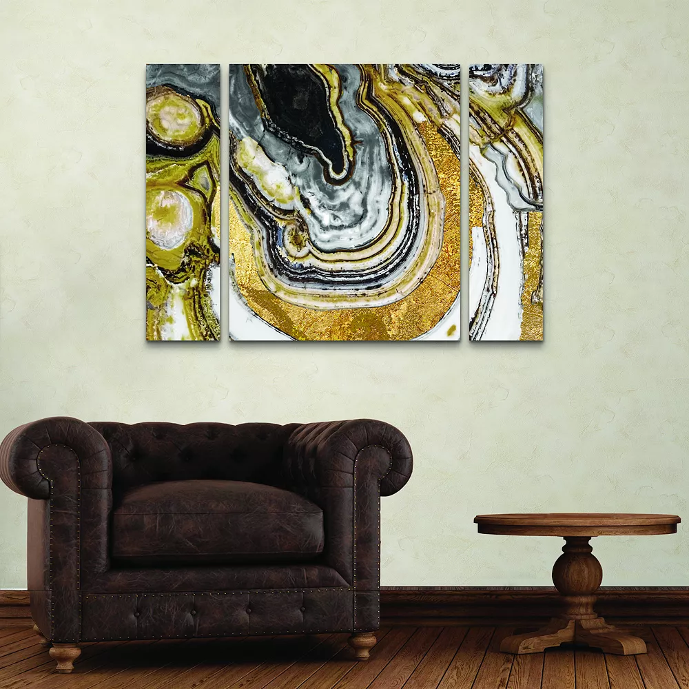 Trademark Fine Art Stone Prose Canvas Wall Art 3-piece Set 2 Trademark Fine Art Stone Prose Canvas Wall Art 3-piece Set - Image 2