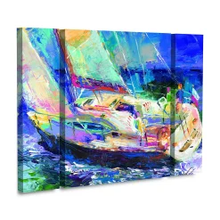 Trademark Fine Art Sailboat Canvas Wall Art 3-piece Set -Kohl's Sales 5879925 ALT2