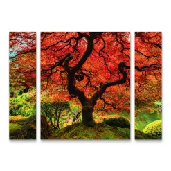 Trademark Fine Art The Tree Vertical Canvas Wall Art 3-piece Set