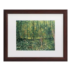 Trademark Fine Art Vincent Van Gogh Trees And Undergrowth 1887 Framed Wall Art