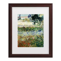 Trademark Fine Art Vincent Van Gogh Garden In Bloom Framed Wall Art