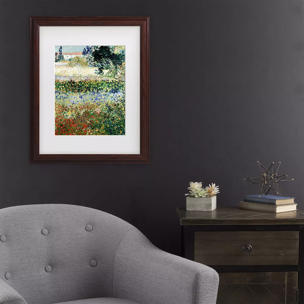 Trademark Fine Art Vincent Van Gogh Garden In Bloom Framed Wall Art 2 Trademark Fine Art Vincent Van Gogh Garden In Bloom Framed Wall Art - Image 2
