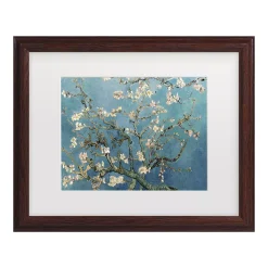 Trademark Fine Art Vincent Van Gogh Almond Blossoms Framed Wall Art